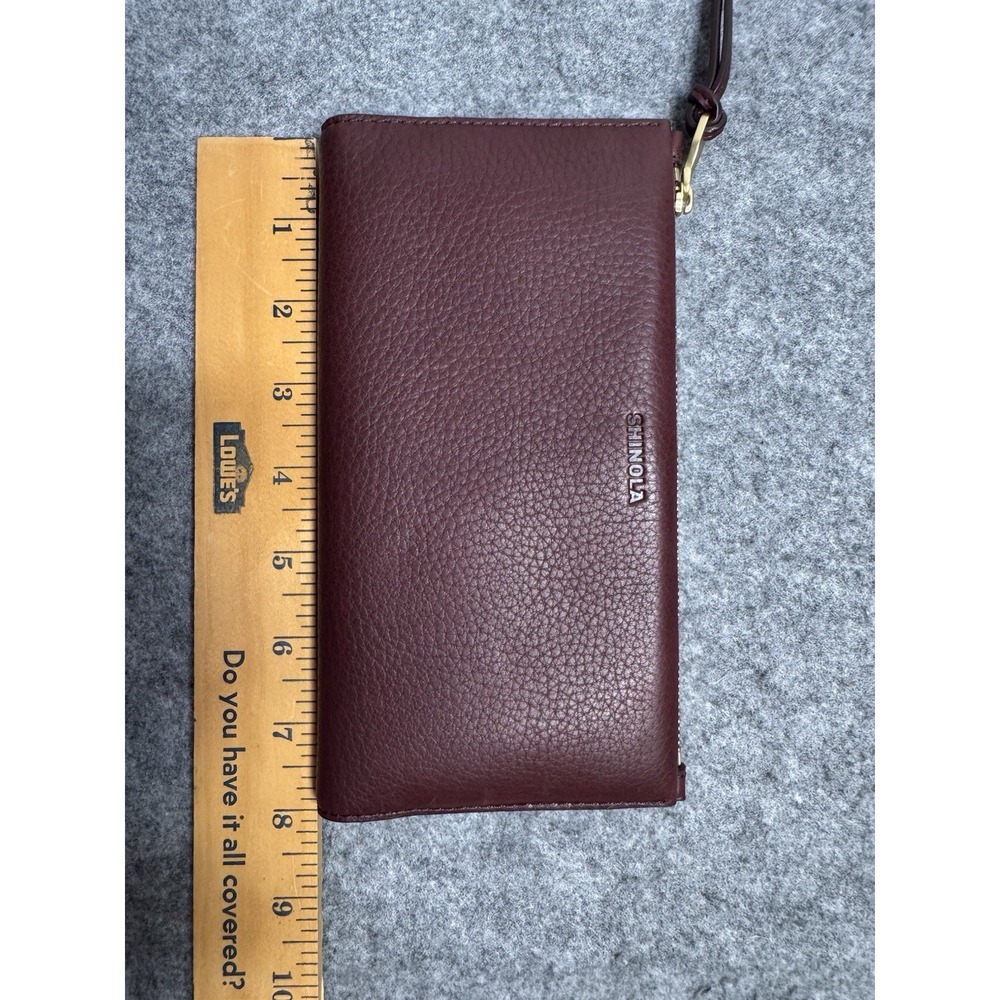 Shinola Detroit  Women's Genuine Leather Wallet Color Merlot Made In USA NWOT - Picture 8 of 10